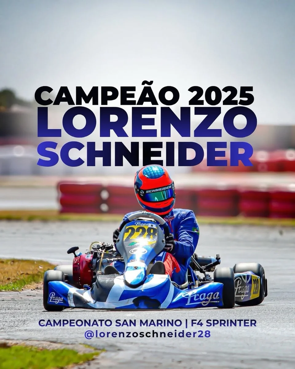 Lorenzo Schneider — Campeão 2025 San Marino de Kart F4 Sprinter